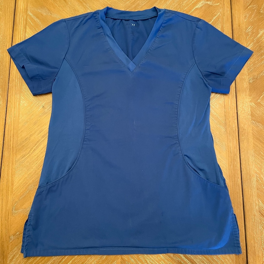 Allure Women's V-Neck Stretch Side Solid Scrub Top